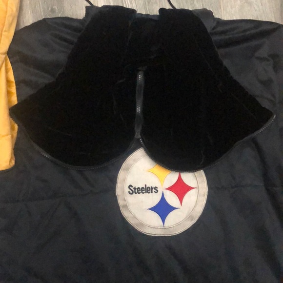 Pittsburgh Steelers NFL 100% Silk Zip Up Jacket - Picture 8 of 8